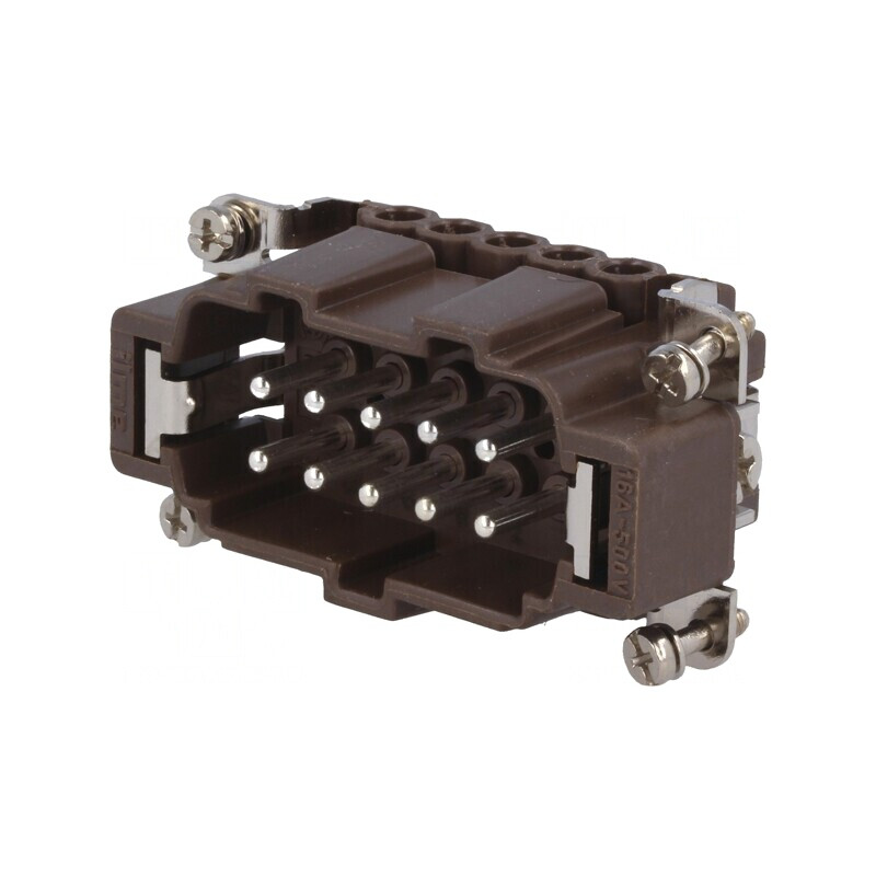 Conector HDC Tată 180°C 10 PE 16A 500V | Electronic-mag.ro | Componente Electronice