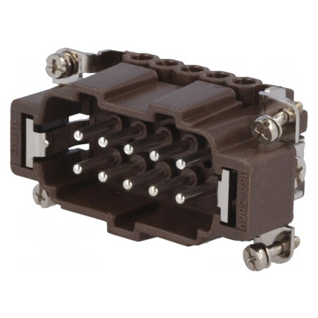 Conector HDC Tată 180°C 10 PE 16A 500V | Electronic-mag.ro | Componente Electronice