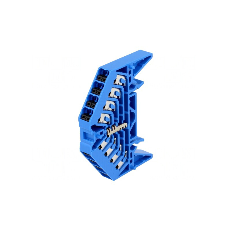 Conector Șine 1.5mm2 16 Borne Albastru 17.5A | Electronic-mag.ro | Componente Electronice