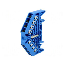 Șină de Îmbinare 1,5mm2 16 Borne Albastră 17,5A | Electronic-mag.ro | Componente Electronice