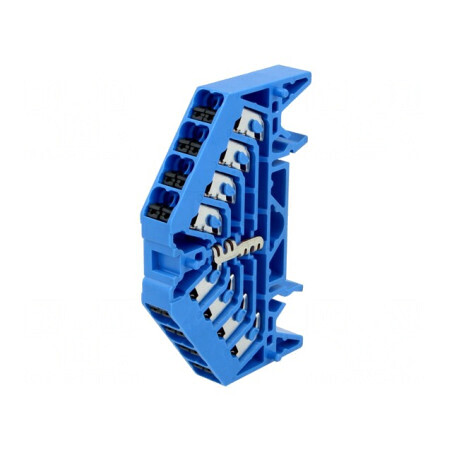 Șină de Îmbinare 1,5mm2 16 Borne Albastră 17,5A | Electronic-mag.ro | Componente Electronice