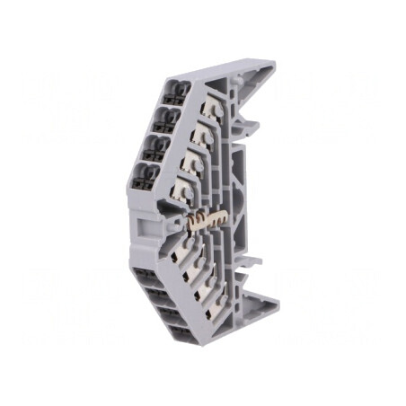 Conector de Șine 1,5mm2 16 Borne Gri TS35 x 15 | Electronic-mag.ro | Componente Electronice