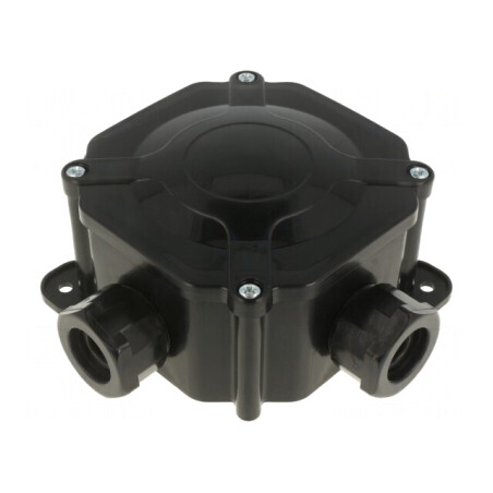 Cutie de conexiuni IP67 cu presgarnitură neagră | Electronic-mag.ro | Componente Electronice