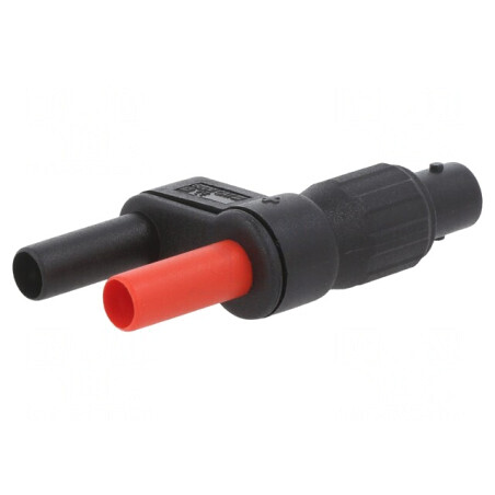 Adaptor Banană 4mm la BNC Negru cu Izolație | Electronic-mag.ro | Componente Electronice