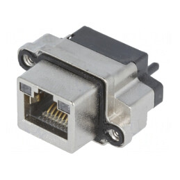 Soclu RJ45 IP68 pentru panou THT drept