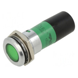 Lampă de control LED verde 230V 22mm | Electronic-mag.ro | Componente Electronice