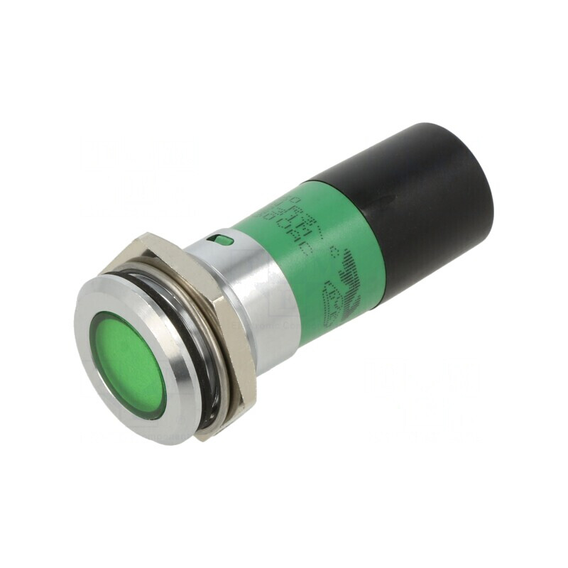 Lampă de control LED verde 230V 22mm | Electronic-mag.ro | Componente Electronice
