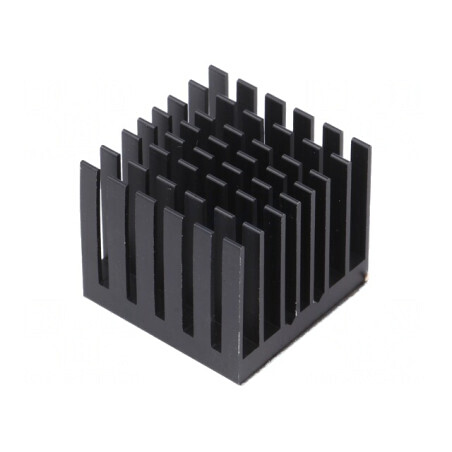 Radiator Extrudat cu Aripioare BGA Negru 29x29mm | Electronic-mag.ro | Componente Electronice