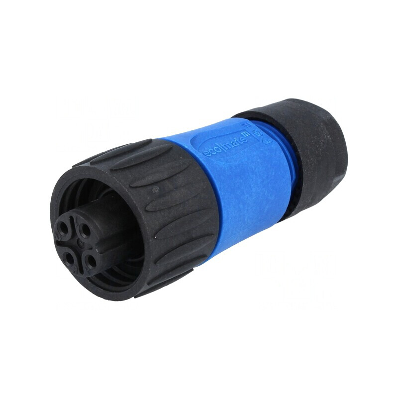 Conector circular mamă 4 pini cu șurub pe cablu | Electronic-mag.ro | Componente Electronice
