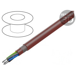 Cablu Siliconic 5G1mm2 Maro-Roșu 60-180°C