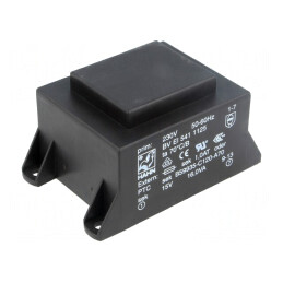 Transformator Încapsulat 16VA 230V 15V PCB BVEI | Electronic-mag.ro | Componente Electronice