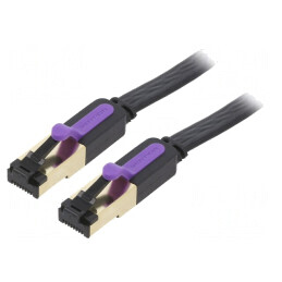 Patch Cord U/FTP 15m Negru Ecranat PVC 30AWG | Electronic-mag.ro | Componente Electronice