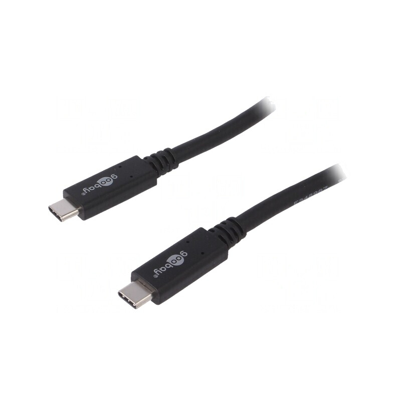 Cablu USB C 3.2 Negru 0.5m 20Gbps | Electronic-mag.ro | Componente Electronice