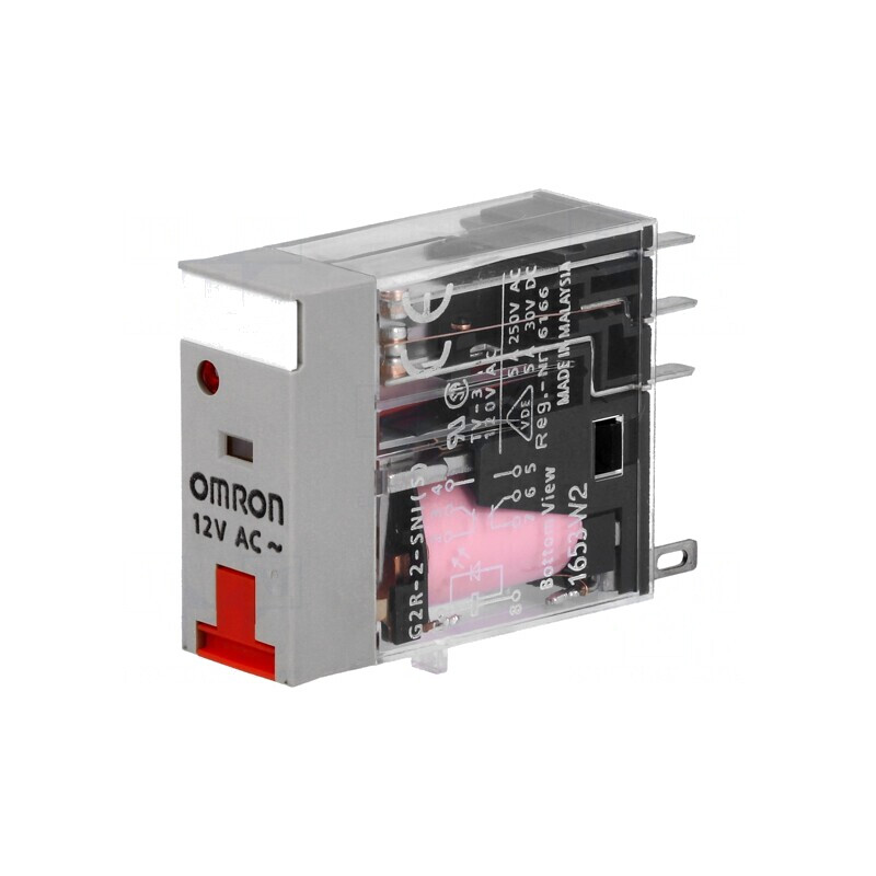 Releu Electromagnetic DPDT 12VAC 5A | Electronic-mag.ro | Componente Electronice