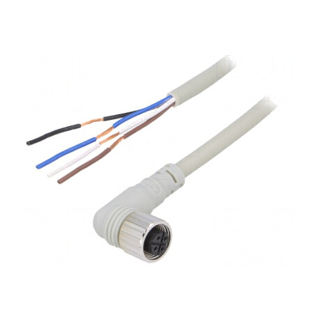 Cablu Conectare M12 4 Pini Unghi 3m Mufă Mamă | Electronic-mag.ro | Componente Electronice