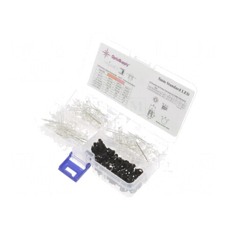 Set LED-uri THT 5mm - Alb Cald, Natural, Rece 20mA (170 buc) | Electronic-mag.ro | Componente Electronice