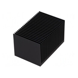 Radiator Extrudat cu Aripioare Negre 50x75x45mm | Electronic-mag.ro | Componente Electronice