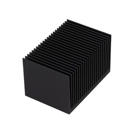 Radiator Extrudat cu Aripioare Negre 50x75x45mm | Electronic-mag.ro | Componente Electronice