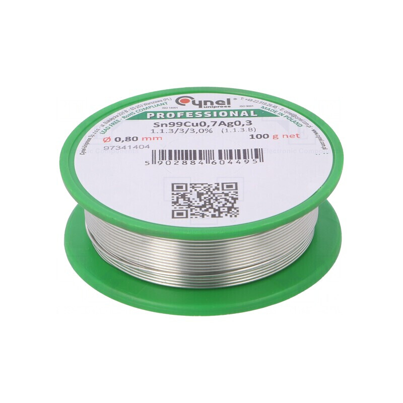 Sârmă de lipit fără plumb 0,8mm 100g | Electronic-mag.ro | Componente Electronice Sârmă de lipit fără plumb 0,8mm 100g | Electronic-mag.ro | Componente Electronice