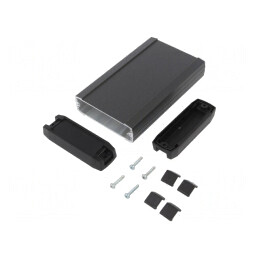 Carcasă Aluminiu Grafit 50x82x160mm | Electronic-mag.ro | Componente Electronice