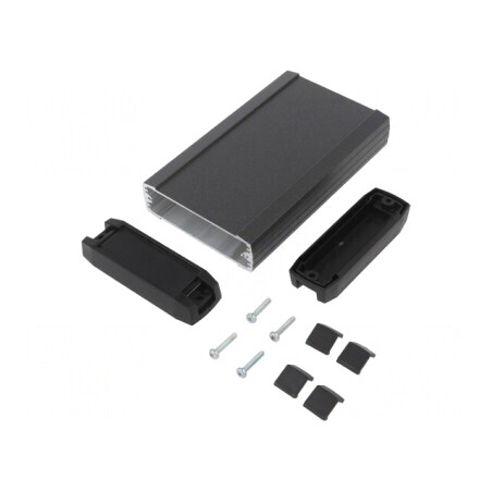 Carcasă Aluminiu Grafit 50x82x160mm | Electronic-mag.ro | Componente Electronice