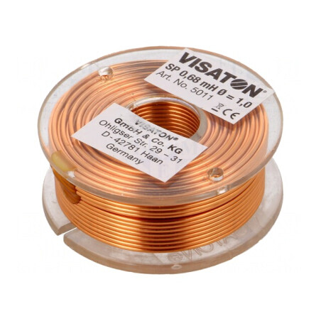 Bobină cu Aer 0,68mH 0,45Ω 48mm 18mm 1mm | Electronic-mag.ro | Componente Electronice