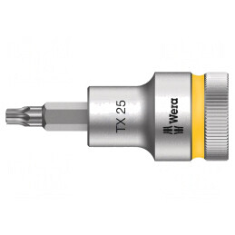 Cap Tubulară Torx TX25 1/2 60mm Oțel Crom-Vanadium Zyklop | Electronic-mag.ro | Componente Electronice
