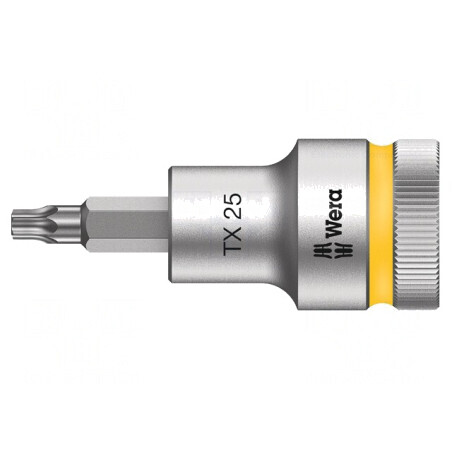 Cap Tubulară Torx TX25 1/2 60mm Oțel Crom-Vanadium Zyklop | Electronic-mag.ro | Componente Electronice