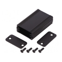Carcasă aluminiu neagră 33x50x16mm | Electronic-mag.ro | Componente Electronice