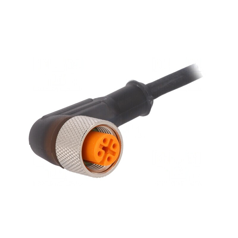 Cablu de Conectare M12 4 PIN 2m Unghiular 250VAC 4A IP67 | Electronic-mag.ro | Componente Electronice