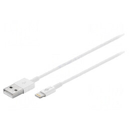 Cablu USB 2.0 Apple Lightning 0,5m Alb | Electronic-mag.ro | Componente Electronice