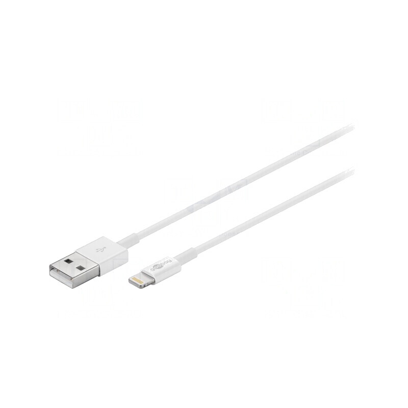 Cablu USB 2.0 Apple Lightning 0,5m Alb | Electronic-mag.ro | Componente Electronice