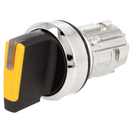 Comutator rotativ 22mm 2 poziții IP67 chihlimbar | Electronic-mag.ro | Componente Electronice