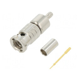 Mufă Micro BNC Tată Drept 75Ω PTFE | Electronic-mag.ro | Componente Electronice