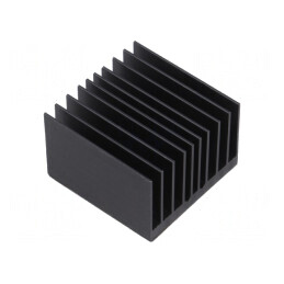 Radiator extrudat cu aripioare BGA negru 37,5mm | Electronic-mag.ro | Componente Electronice