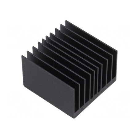 Radiator extrudat cu aripioare BGA negru 37,5mm | Electronic-mag.ro | Componente Electronice