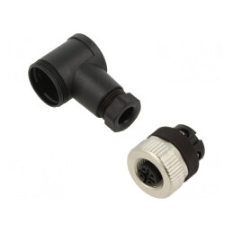 Mufă M12 4-PIN Mamă pe Cablu 60V | Electronic-mag.ro | Componente Electronice