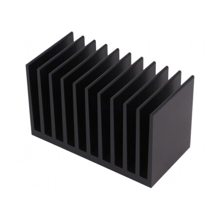 Radiator Extrudat cu Aripioare Negru 50x100x60mm | Electronic-mag.ro | Componente Electronice