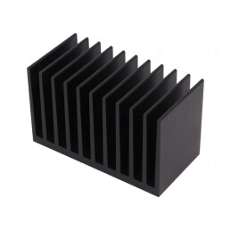 Radiator Extrudat cu Aripioare Negru 50x100x60mm | Electronic-mag.ro | Componente Electronice