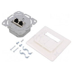 Soclu RJ45 Ecranat Cat 6a Dublu | Electronic-mag.ro | Componente Electronice