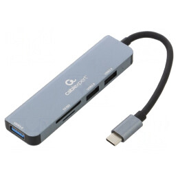 Hub USB 2.0 și 3.1 Gri cu 2 Porturi USB A și 1 Port USB C | Electronic-mag.ro | Componente Electronice