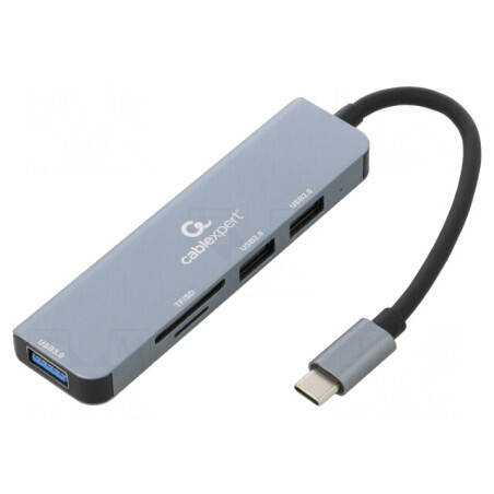 Hub USB 2.0 și 3.1 Gri cu 2 Porturi USB A și 1 Port USB C | Electronic-mag.ro | Componente Electronice