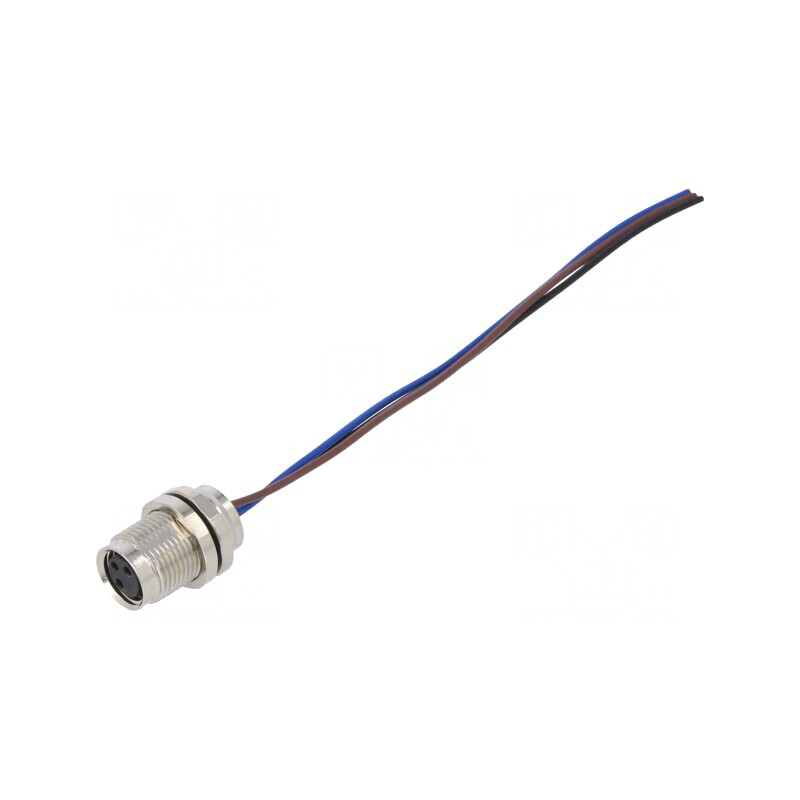 Conector M8 Mamă 3 Pin Drept pentru Panou 3A | Electronic-mag.ro | Componente Electronice