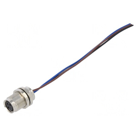 Conector M8 Mamă 3 Pin Drept pentru Panou 3A | Electronic-mag.ro | Componente Electronice