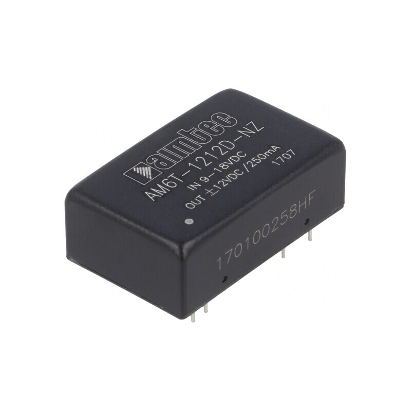 Convertor DC-DC 6W 9-18V la 12V/-12V DIP24 | Electronic-mag.ro | Componente Electronice