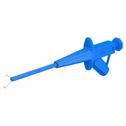 Clips de măsurare albastru 4mm 1kV cu pensetă 4A | Electronic-mag.ro | Componente Electronice