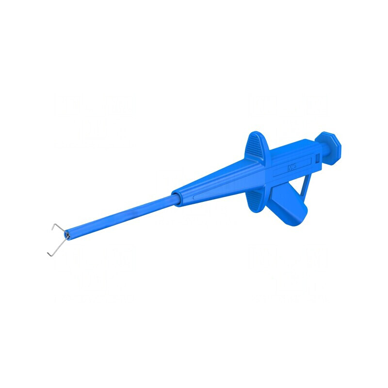Clips de măsurare albastru 4mm 1kV cu pensetă 4A | Electronic-mag.ro | Componente Electronice