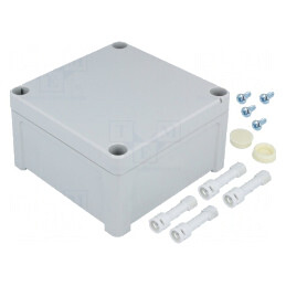Carcasă universală TEMPO ABS gri IP65 110x110x65mm | Electronic-mag.ro | Componente Electronice