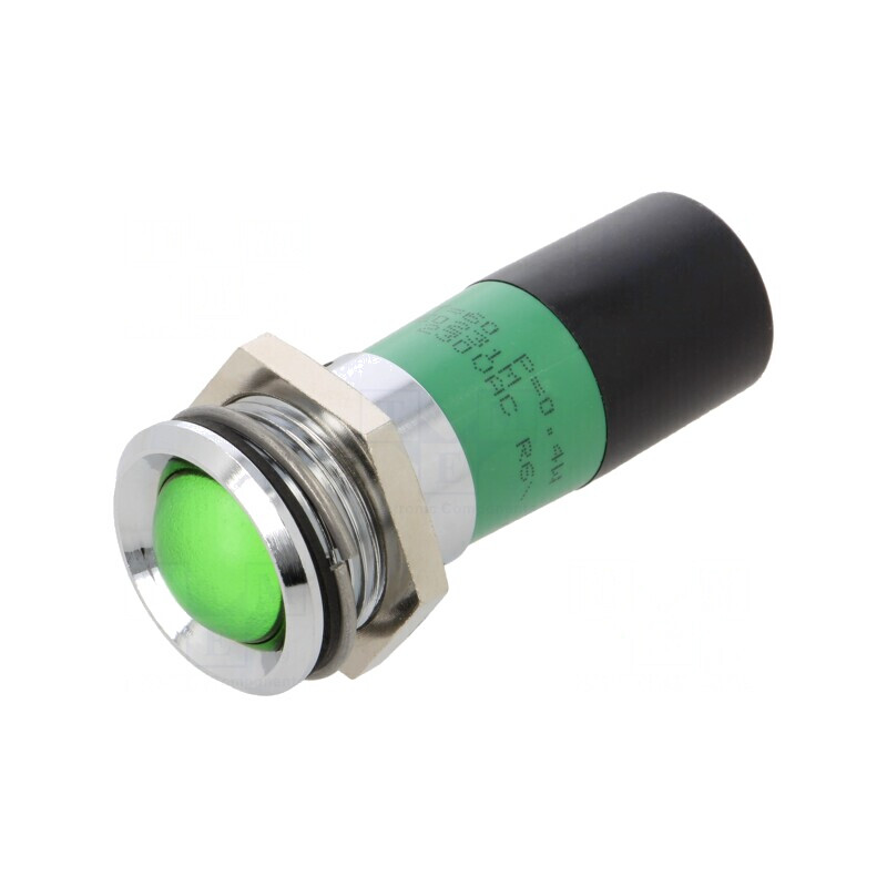 Lampă LED Verde 230V Ø22mm | Electronic-mag.ro | Componente Electronice