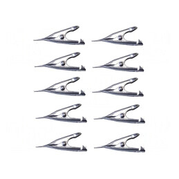 Bornă crocodil 5A nichelată 5,6mm | Electronic-mag.ro | Componente Electronice